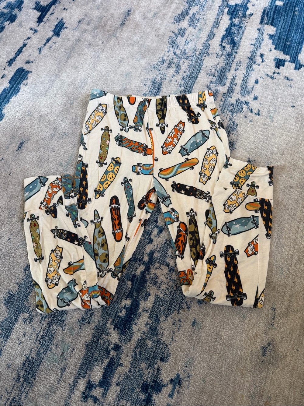 Posh Peanut Skateboard Print Bamboo Pajama Bottoms 7-8 Years